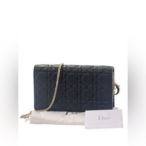Christian Dior Lambskin Cannage Lady Dior Crossbody shoulder bag